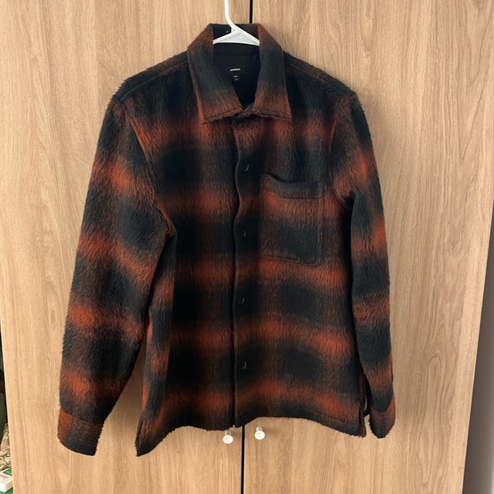 Express |Size M | Colors are Brown/Deep Orange |Shirt Jacket Style
